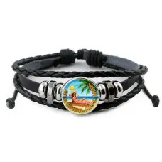 Кожаный браслет, Лето, солнце, море, пляж C0311012