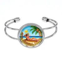 Браслет металлический, цвет серебро, Лето, солнце, море, пляж C0311034