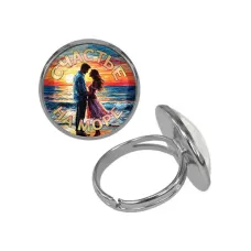 Кольцо металлическое, цвет серебро, Счастье на море C0312015