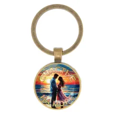 Круглый брелок, цвет бронза, Счастье на море C0312017