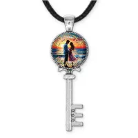 Кулон ключ, цвет серебро, со шнурком, Счастье на море C0312043