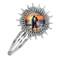 Заколка металлическая, цвет серебро, Счастье на море C0312045