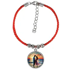 Браслет из красного шнура, Счастье на море C0312047