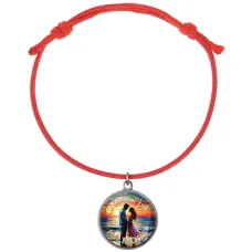 Браслет из красного шнура, Счастье на море C0312052