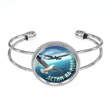 Браслет металлический, цвет серебро, Летим на море C0313034