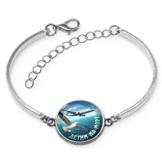 Браслет металлический, цвет серебро, Летим на море C0313046