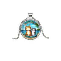 Кулон, цвет серебро, с цепочкой, Котики на морюшке C0314026