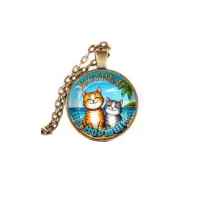 Кулон, цвет бронза, с цепочкой, Котики на морюшке C0314028
