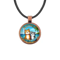 Кулон, цвет медь, со шнурком, Котики на морюшке C0314031