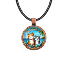 Кулон, цвет медь, со шнурком, Котики на морюшке C0314031