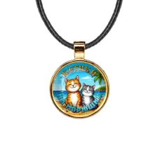 Кулон, цвет золото, со шнурком, Котики на морюшке C0314033
