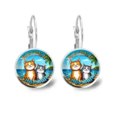 Серьги металлические, Котики на морюшке C0314038