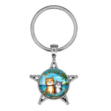 Звезда-брелок, металл, Котики на морюшке C0314065