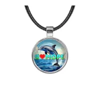 Кулон, цвет серебро, со шнурком, Я люблю море C0315027