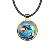 Кулон, цвет золото, со шнурком, Я люблю море C0315033