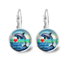 Серьги металлические, Я люблю море C0315038