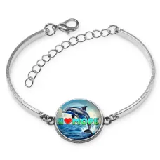 Браслет металлический, цвет серебро, Я люблю море C0315046