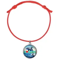 Браслет из красного шнура, Я люблю море C0315052