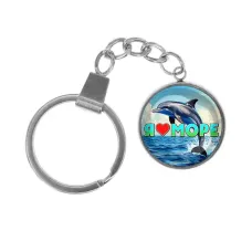 Брелок, нержавеющая сталь, с кольцом для ключей, Я люблю море C0315061
