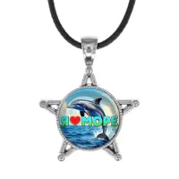 Звезда-кулон, металл, Я люблю море C0315064