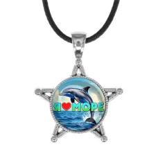 Звезда-кулон, металл, Я люблю море C0315064