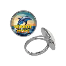 Кольцо металлическое, цвет серебро, Черное море C0316015