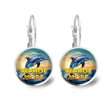 Серьги металлические, Черное море C0316038