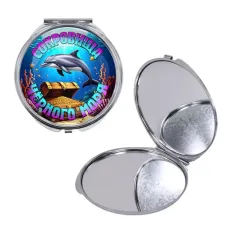 Круглое складное зеркало, цвет серебро, Сокровища Черного моря C0317016