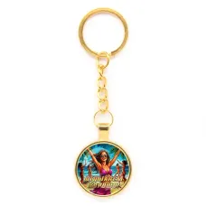 Круглый брелок, цвет золото, с цепочкой, Отдыхаем хорошо C0318020