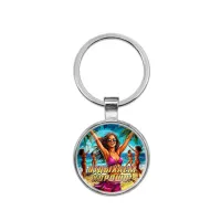 Круглый брелок, цвет серебро, Отдыхаем хорошо C0318021