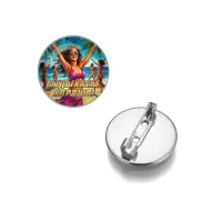 Круглый значок, цвет серебро, Отдыхаем хорошо C0318023