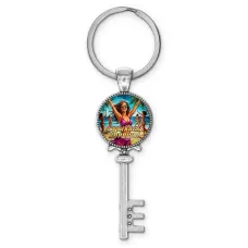 Брелок ключ, цвет серебро, с кольцом для ключей, Отдыхаем хорошо C0318044