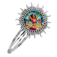 Заколка металлическая, цвет серебро, Отдыхаем хорошо C0318045