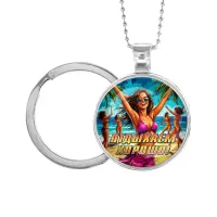 Кулон-брелок, цвет серебро, с цепочкой и кольцом, Отдыхаем хорошо C0318054