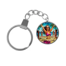 Брелок, нержавеющая сталь, с кольцом для ключей, Отдыхаем хорошо C0318061