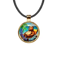 Кулон, цвет золото, со шнурком, Обожаю море C0319033