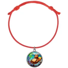 Браслет из красного шнура, Обожаю море C0319052