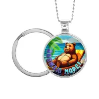 Кулон-брелок, цвет серебро, с цепочкой и кольцом, Обожаю море C0319054