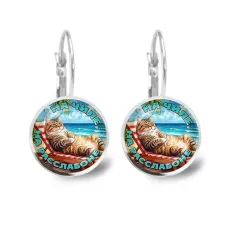 Серьги металлические, На чиле на расслабоне C0320038