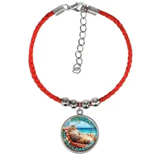 Браслет из красного шнура, На чиле на расслабоне C0320047