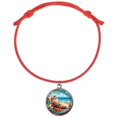Браслет из красного шнура, На чиле на расслабоне C0320052