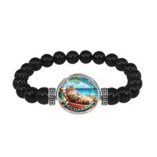 Браслет из черного агата, На чиле на расслабоне C0320056