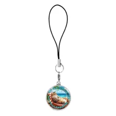 Подвеска для телефона, цвет серебро, со шнурком, На чиле на расслабоне C0320060