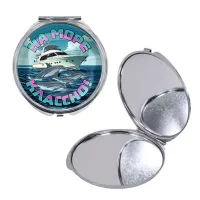 Круглое складное зеркало, цвет серебро, На море классно C0321016