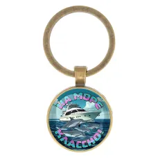Круглый брелок, цвет бронза, На море классно C0321017