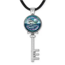 Кулон ключ, цвет серебро, со шнурком, На море классно C0321043