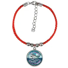 Браслет из красного шнура, На море классно C0321047