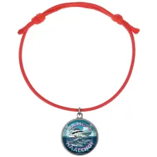 Браслет из красного шнура, На море классно C0321052