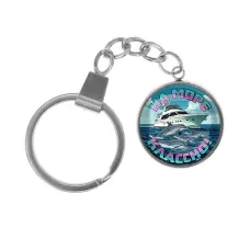 Брелок, нержавеющая сталь, с кольцом для ключей, На море классно C0321061