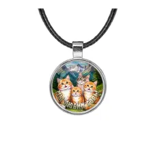 Кулон, цвет серебро, со шнурком, Мы любим горы C0322027